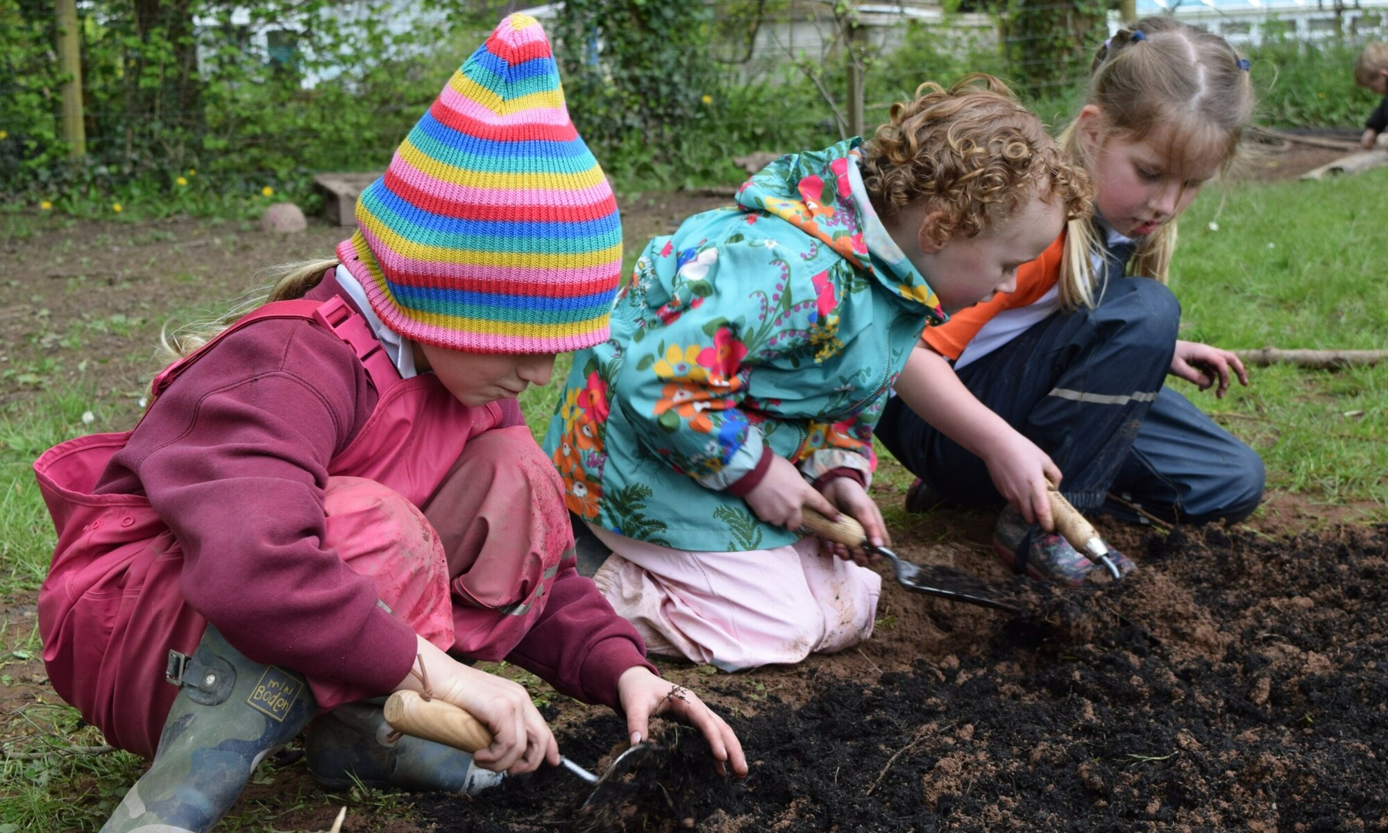 Children Gardening